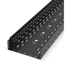 Лоток перфорированный Стандарт 300х100х3000 (0,8 мм) RAL 9005 (6 м/уп)  PR16.9997  Промрукав