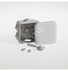 Коробка распределительная для о/п, 68х68х45мм (св.-серая) для быстрого монтажа  67031  Рувинил