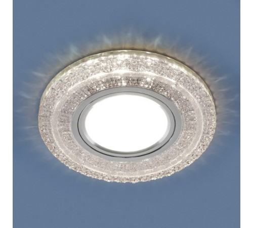 Светильник точечный встраиваемый 2225 MR16 CL прозрачный с подсветкой  a043149  Elektrostandard