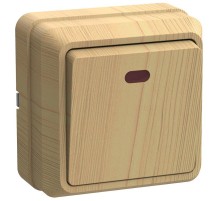 ОКТАВА сосна ВС20-1-1-ОС Выключатель 1-клавишный с индикацией О/У 10А ВС20-1-1-ОС  EVO11-K03-10-DC  GENERICA