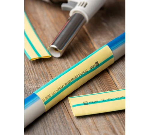 Термоусаживаемая трубка ТУТ нг 20/10 жел-зел EKF PROxima  tut-20-yg  EKF