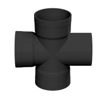 Крестообразное соединение для двустен. труб. 90 град.. полипропилен. желтый. д.109  022090  DKC