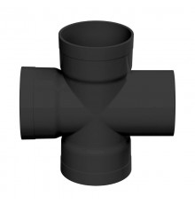 Крестообразное соединение для двустен. труб. 90 град.. полипропилен. желтый. д.109  022090  DKC