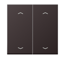 Клавиша для KNX кнопки, 2 группы с символами "стрелки"; металл; дарк  AL102PD  Jung