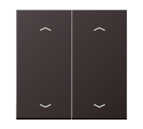 Клавиша для KNX кнопки, 2 группы с символами "стрелки"; металл; дарк  AL102PD  Jung