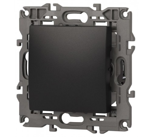 14-1108-05 Переключатель промежуточный, 10АХ-250В, IP20, Эра Elegance, антрацит  Б0034261  ЭРА