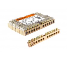 Шина "N" нулевая 6х9мм 12/1 (12 групп/крепеж по центру)   SQ0801-0040  TDM