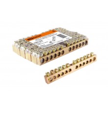 Шина "N" нулевая 6х9мм 12/1 (12 групп/крепеж по центру)   SQ0801-0040  TDM