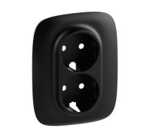 Valena ALLURE Антрацит Накладка розетки с/з 2-ной  754958  Legrand