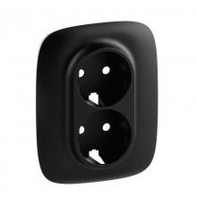 Valena ALLURE Антрацит Накладка розетки с/з 2-ной  754958  Legrand