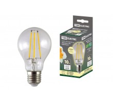 Лампа светодиодная "Филамент" А60-10 Вт-230 В-2700 К-E27  SQ0340-0273  TDM