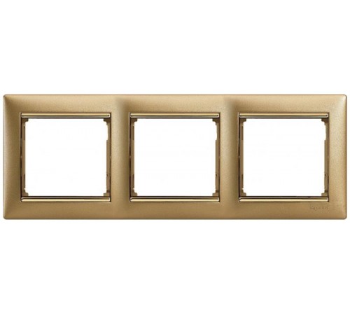 Valena Матовое Золото Рамка 3-ая гориз  770303  Legrand