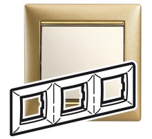 Valena Матовое Золото Рамка 3-ая гориз  770303  Legrand