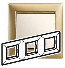 Valena Матовое Золото Рамка 3-ая гориз  770303  Legrand
