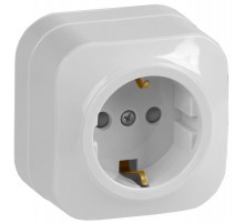 РСш20-3-ХБ Розет. 1-ая с з/к и з/ш о/у 16А GLORY белый  ERH14-K01-16  IEK
