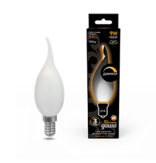 Лампа светодиодная Filament Свеча на ветру 9W 590lm 3000К Е14 milky диммируемая LED 1/10/50  104201109-D  Gauss