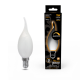 Лампа светодиодная Filament Свеча на ветру 9W 590lm 3000К Е14 milky диммируемая LED 1/10/50  104201109-D  Gauss