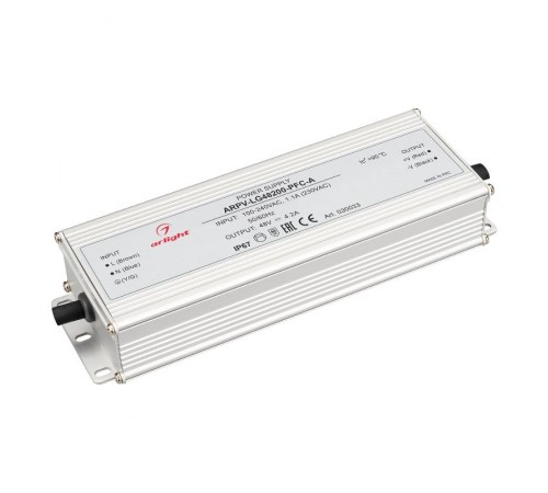 Блок питания ARPV-LG48200-PFC-A (48V, 4.2A, 200W) (Arlight, IP67 Металл, 5 лет)  030033  Arlight