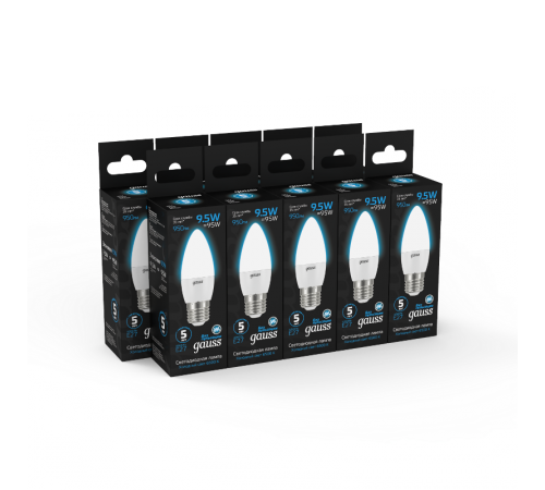 Лампа светодиодная Свеча 9.5W 950lm 6500К E27 LED 1/10/50  103102310  Gauss