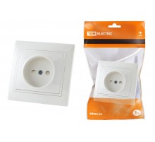 Розетка 2П с защ. шт. 10А 250В белая "Таймыр"   SQ1814-0015  TDM