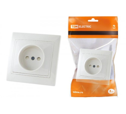 Розетка 2П с защ. шт. 10А 250В белая "Таймыр"   SQ1814-0015  TDM
