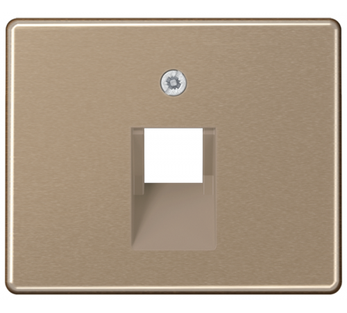 Крышка для одинарных телефонных и компьютерных розеток (UAE), фиксация винтом; металл; золотая бронза; SL500  SL569-1UAGB  Jung