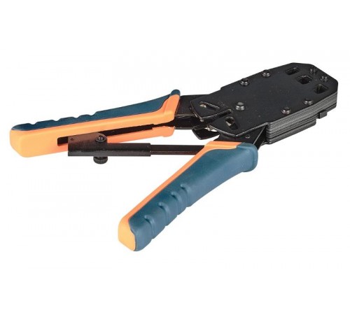 Инструмент обжим для RJ-45,12,11 без храп мех сине-оранж  TM1-B10H  ITK