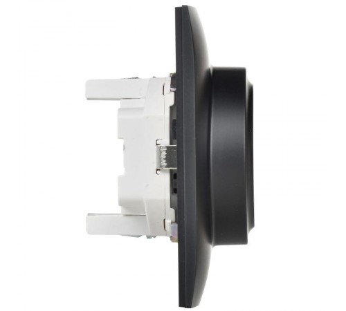 SKANDY Розетка 2-местная с заземлением с защитными шторками 16А в сборе SK-R07Bl черный  SK-R24-16-K02-F  IEK