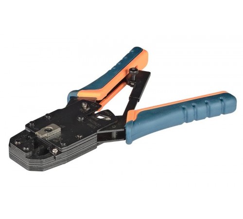 Инструмент обжим для RJ-45,12,11 без храп мех сине-оранж  TM1-B10H  ITK