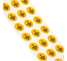 Знак "Заземление" в рулоне круг D10мм, полиэстер желтый  SL-D10-PE-UV  DKC