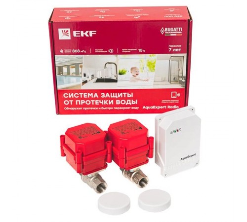 Система защиты от протечки воды AquaExpert RADIO 1/2 дюйма  AquaExpert-1/2-radio  EKF