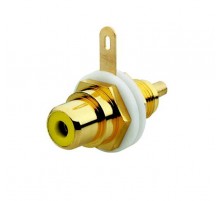 Разъём RCA/CINCH (колокольчик/тюльпан), диапазон от 20 Гц до 20 кГц, цвет жёлтый  0230-0-0454   2CKA000230A0454  ABB