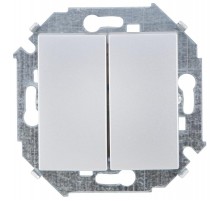 Simon 15 Алюминий Выключатель 2-кл проходной, 16А 250В, винт. зажим  1591397-033  Simon