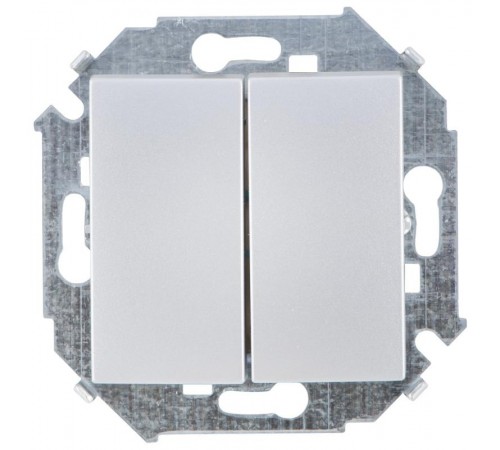 Simon 15 Алюминий Выключатель 2-кл проходной, 16А 250В, винт. зажим  1591397-033  Simon