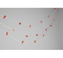 Садовая гирлянда  ERASF23-19 Божьи коровки на солнечной батарее 7м (длина рабочей части 5 метров) 2 режима 25 LED  Б0062368  ЭРА