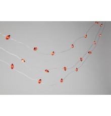 Садовая гирлянда  ERASF23-19 Божьи коровки на солнечной батарее 7м (длина рабочей части 5 метров) 2 режима 25 LED  Б0062368  ЭРА