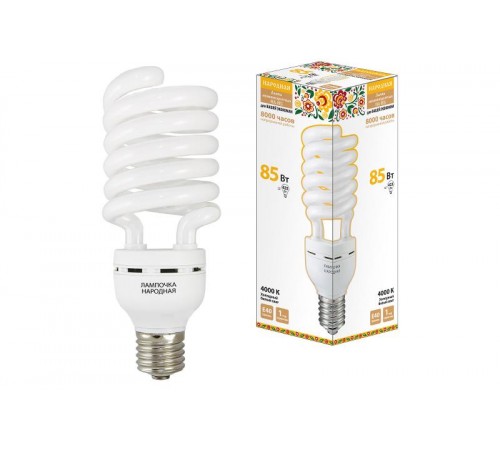 Лампа энергосберегающая КЛЛ  85Вт Е40 840 cпираль НЛ-HS  SQ0347-0044  TDM