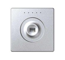 Сенсорный 1-кл выключатель с тематической маркировкой Т2, регулирования, алюминий  8000614-093  Simon