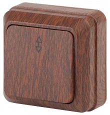 2-103-10 Intro Переключатель, 10А-250В, IP20, ОУ, Quadro, венге  Б0030120  Intro