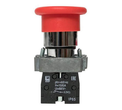 Кнопка BC42 грибок красная NC IP65 PROxima  xb2-bc42-65  EKF