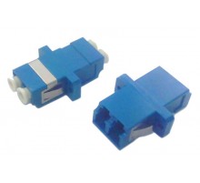 Адаптер проходной оптический FA-P11Z-DLC/DLC-N/WH-BL LC-LC, SM, duplex, корпус пластиковый, синий, белые колпачки  243944  Hyperline