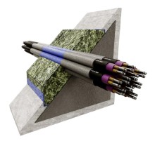 Проходка кабельная для установки в проеме,без металлического каркаса, огнестойкость - 1,0 час, комплект на 1м2, 500108  ИНЗАБАР-ХПС-KK-3СД/3КД-2-1,0 