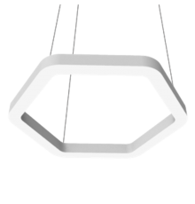 Светодиодный светильник Enso G 580х520х40 мм 39 Вт 3000 К подвесной RAL9003 белый матовый с рассеивателем опал  V1-R0-0G523-30000-2003930  VARTON