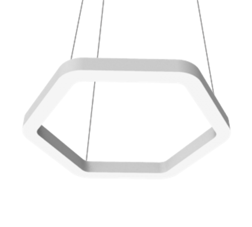 Светодиодный светильник Enso G 580х520х40 мм 39 Вт 4000 K подвесной RAL9003 белый матовый с рассеивателем опал  V1-R0-0G523-30000-2003940  VARTON