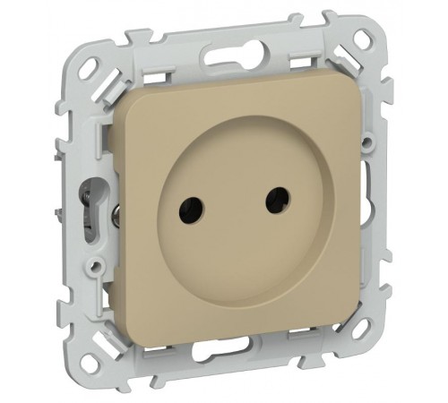 FLITE Розетка без заземления без шторок быстрозажимные клеммы 10А РС01-1-ФлХ хаки  FI-R10-10-1-K59  IEK