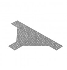 Донная вставка для тройника для лотков ЛКР 200, толщ. 1,0 мм, гор. цинк, 341422  ДВТЛЛКР-200-1,0-ГЦ   Ostec