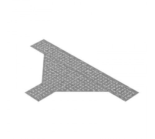 Донная вставка для тройника для лотков ЛКР 200, толщ. 1,0 мм, гор. цинк, 341422  ДВТЛЛКР-200-1,0-ГЦ   Ostec