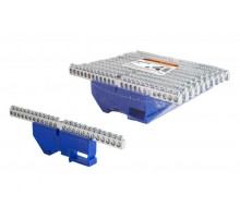 Шина "N" нулевая с изолятором на DIN-рейку 6x9мм стойка бол. 24 группы никелированная  SQ0801-0333  TDM