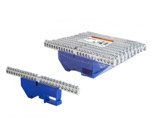 Шина "N" нулевая с изолятором на DIN-рейку 6x9мм стойка бол. 24 группы никелированная  SQ0801-0333  TDM