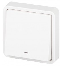 Переключатель ЭРА Эксперт 11-1527-01 с подсветкой IP55, 10АХ-250В, СУ, Белый  Б0063253  ЭРА